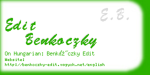 edit benkoczky business card